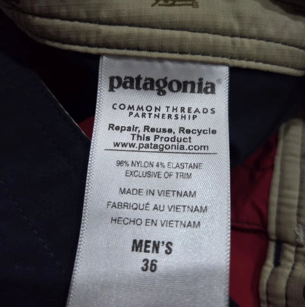 Patagonia Red and Navy Board Shorts Sz.36